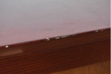 中古　最高級　工芸家具　総欅(ケヤキ)材　総漆塗り　金蒔絵入り　紅葉の図　優雅な蒔絵が空間に華を添える天板上開きサイドボード　定価推定150万円以上　(R-084853)