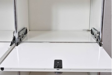 中古　スイス　USMハラー(USM Haller)　ホームオフィスにもおすすめなスッキリとしたデザインのサイドキャビネット・2段タイプ　定価約24万6千円相当　(R-084854)