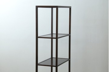 中古　美品　松本民芸家具　和モダンインテリアにも映える木製オープンシェルフ　定価約14万円　(R-084856)