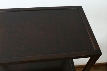 中古　美品　松本民芸家具　和モダンインテリアにも映える木製オープンシェルフ　定価約14万円　(R-084856)