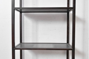 中古　美品　松本民芸家具　和モダンインテリアにも映える木製オープンシェルフ　定価14万円相当　(R-084856)