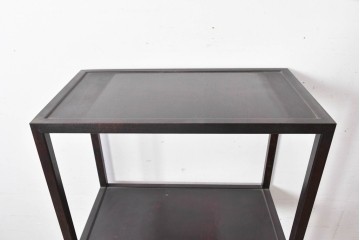 中古　美品　松本民芸家具　和モダンインテリアにも映える木製オープンシェルフ　定価14万円相当　(R-084856)