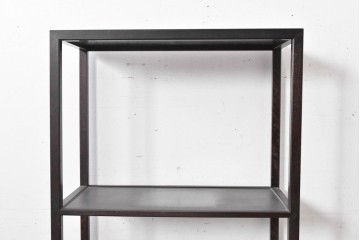 中古　美品　松本民芸家具　和モダンインテリアにも映える木製オープンシェルフ　定価14万円相当　(R-084856)