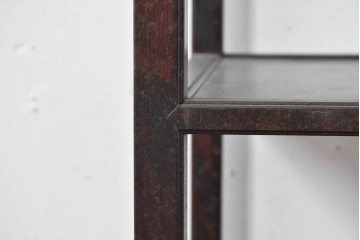 中古　美品　松本民芸家具　和モダンインテリアにも映える木製オープンシェルフ　定価14万円相当　(R-084856)