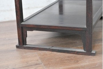 中古　美品　松本民芸家具　和モダンインテリアにも映える木製オープンシェルフ　定価14万円相当　(R-084856)