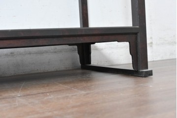 中古　美品　松本民芸家具　和モダンインテリアにも映える木製オープンシェルフ　定価14万円相当　(R-084856)