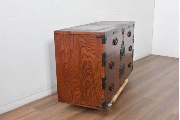 中古　岩谷堂箪笥　和の風格を感じる衣装箪笥ローチェスト・テレビ台　(R-084858)