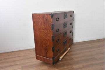 《天板取り付け加工費込み》中古　岩谷堂箪笥　和の風格を感じる衣装箪笥サイドチェスト　(R-084859)
