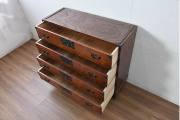 《天板取り付け加工費込み》中古　岩谷堂箪笥　和の風格を感じる衣装箪笥サイドチェスト　(R-084859)