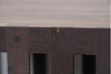 和製ビンテージ 収納箱とスツールの2way使いができる木製コンテナ2個セット (R-084863)