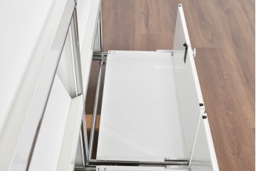 中古　美品　スイス　USMハラー(USM Haller)　ホームオフィスにもおすすめなスッキリとしたデザインの収納付きマガジンラック　定価約52万7千円相当　(R-084866)