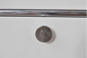 中古　美品　スイス　USMハラー(USM Haller)　ホームオフィスにもおすすめなスッキリとしたデザインの収納付きマガジンラック　定価約52万7千円相当　(R-084866)