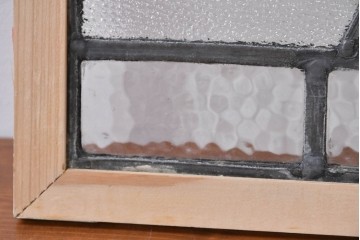 イギリスアンティーク　おしゃれなステンドグラス入り!お部屋のアクセントになるフィックス窓　(R-084870)