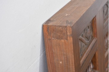 アンティーク建具　建築的な造形美と装飾性を併せ持つアラビア建築様式で作られたマシュラビーヤの窓と枠のセット　(R-084873)