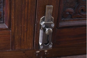 アンティーク建具　建築的な造形美と装飾性を併せ持つアラビア建築様式で作られたマシュラビーヤの窓と枠のセット　(R-084873)