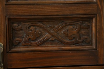 アンティーク建具　建築的な造形美と装飾性を併せ持つアラビア建築様式で作られたマシュラビーヤの窓と枠のセット　(R-084873)