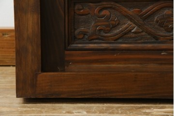 アンティーク建具　建築的な造形美と装飾性を併せ持つアラビア建築様式で作られたマシュラビーヤの窓と枠のセット　(R-084873)