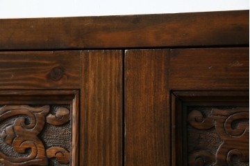 アンティーク建具　建築的な造形美と装飾性を併せ持つアラビア建築様式で作られたマシュラビーヤの窓と枠のセット　(R-084873)