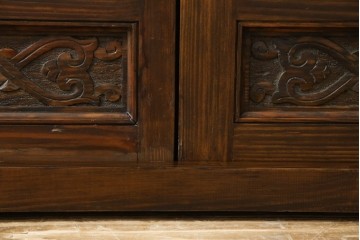 アンティーク建具　建築的な造形美と装飾性を併せ持つアラビア建築様式で作られたマシュラビーヤの窓と枠のセット　(R-084873)