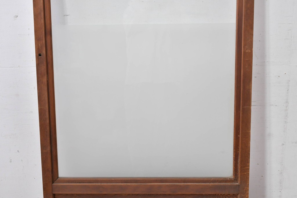 ヴィンテージ建具　昭和中期　すっきりとしたデザインのガラス戸1枚　(R-084877)