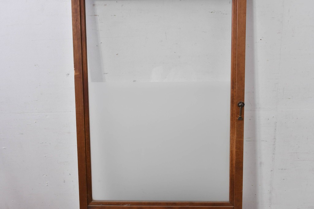 ヴィンテージ建具　昭和中期　すっきりとしたデザインのガラス戸1枚　(R-084877)