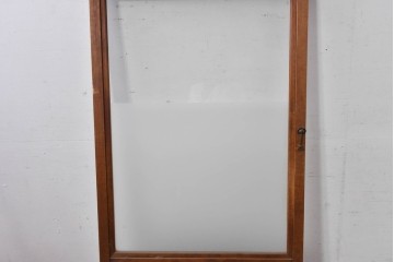ヴィンテージ建具　昭和中期　すっきりとしたデザインのガラス戸1枚　(R-084877)