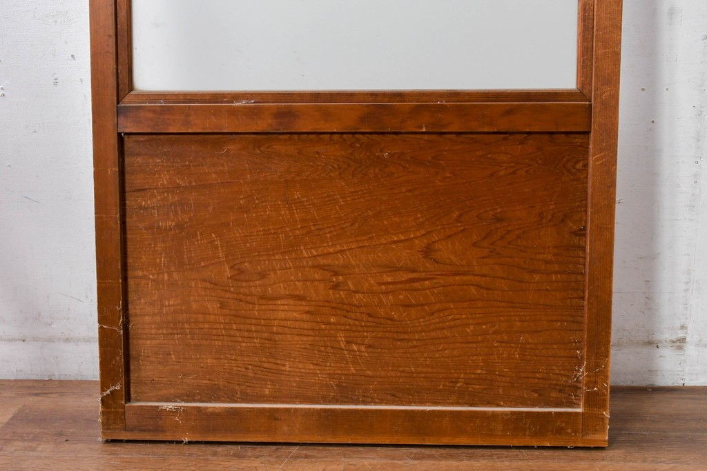 ヴィンテージ建具　昭和中期　すっきりとしたデザインのガラス戸1枚　(R-084877)