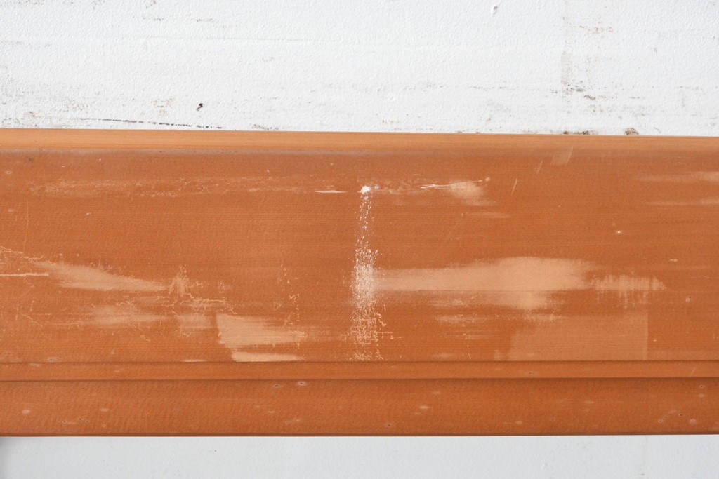 ヴィンテージ建具　昭和後期　高級品!!　腰板欅(ケヤキ)材　欅材ならではの木目が印象的なガラス戸2枚セット　(R-084880)