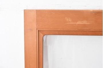 ヴィンテージ建具　昭和後期　高級品!!　腰板欅(ケヤキ)材　欅材ならではの木目が印象的なガラス戸2枚セット　(R-084880)