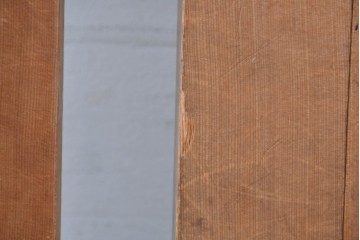 ヴィンテージ建具　昭和後期　高級品!!　腰板欅(ケヤキ)材　欅材ならではの木目が印象的なガラス戸2枚セット　(R-084880)