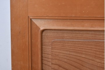 ヴィンテージ建具　昭和後期　高級品!!　腰板欅(ケヤキ)材　欅材ならではの木目が印象的なガラス戸2枚セット　(R-084880)