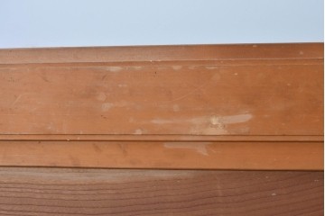 ヴィンテージ建具　昭和後期　高級品!!　腰板欅(ケヤキ)材　欅材ならではの木目が印象的なガラス戸2枚セット　(R-084880)