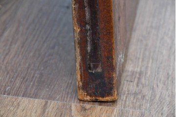 イギリスアンティーク　赤・緑・琥珀色のステンドグラスが印象的な木製ドア1枚　(R-084881)