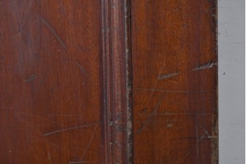 イギリスアンティーク　赤・緑・琥珀色のステンドグラスが印象的な木製ドア1枚　(R-084881)