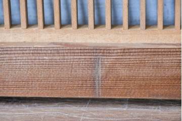 ヴィンテージ建具　昭和中期　松・竹・梅の彫刻が施された格子欄間1枚　(R-084883)