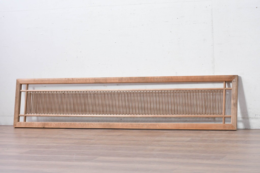 ヴィンテージ建具　昭和中期　細身の縦格子が美しい組子欄間1枚　(R-084884)