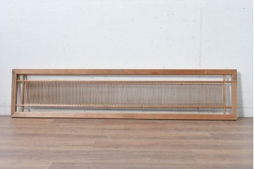 ヴィンテージ建具　昭和中期　細身の縦格子が美しい組子欄間1枚　(R-084884)