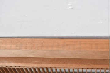 ヴィンテージ建具　昭和中期　細身の縦格子が美しい組子欄間1枚　(R-084884)