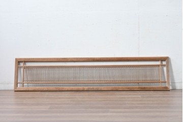 ヴィンテージ建具　昭和中期　細身の縦格子が美しい組子欄間1枚　(R-084885)
