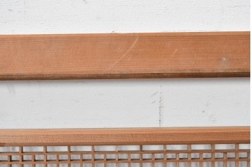 ヴィンテージ建具　昭和中期　細身の縦格子が美しい組子欄間1枚　(R-084885)