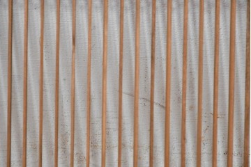 ヴィンテージ建具　昭和中期　細身の縦格子が美しい組子欄間1枚　(R-084885)