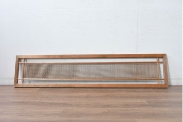 ヴィンテージ建具　昭和中期　細身の縦格子が美しい組子欄間1枚　(R-084885)