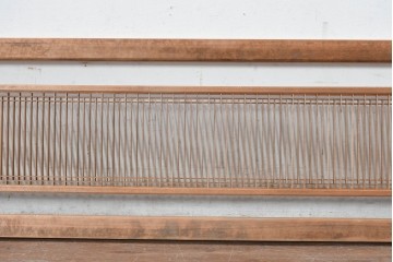 ヴィンテージ建具　昭和中期　細身の縦格子が美しい組子欄間1枚　(R-084885)