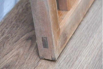 ヴィンテージ建具　昭和中期　細身の縦格子が美しい組子欄間1枚　(R-084885)