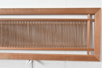ヴィンテージ建具　昭和中期　細身の縦格子が美しい組子欄間2枚セット　(R-084887)