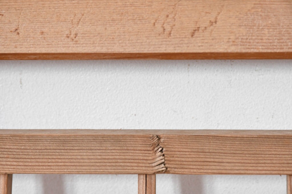 ヴィンテージ建具　昭和中期　モダンデザインの組子欄間2枚セット　(R-084888)