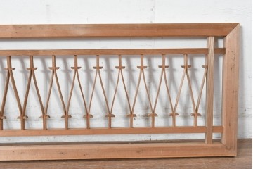 ヴィンテージ建具　昭和中期　モダンデザインの組子欄間2枚セット　(R-084888)