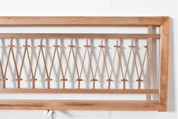 ヴィンテージ建具　昭和中期　モダンデザインの組子欄間2枚セット　(R-084888)