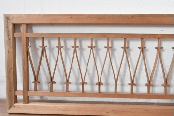 ヴィンテージ建具　昭和中期　モダンデザインの組子欄間2枚セット　(R-084888)