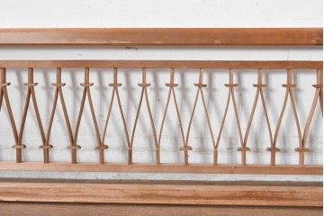 ヴィンテージ建具　昭和中期　モダンデザインの組子欄間2枚セット　(R-084888)